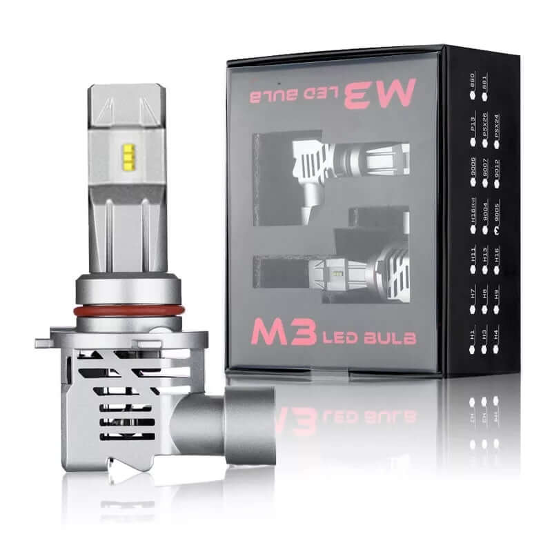 Kit 2 x Becuri LED H7, M3, 5000lm, 6500K, 12V 24V, 50W, Pentru Masina, Motocicleta, Camoiane