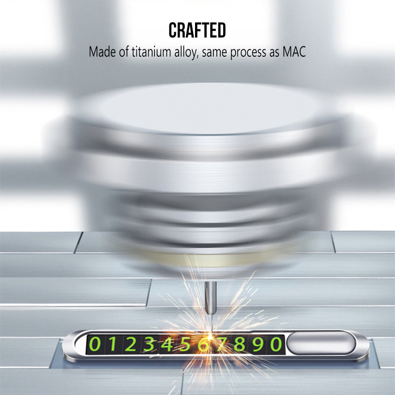 Suport afisaj numar de telefon pentru bord auto, metalic, cifre fluorescente, parcare, oprire temporara - SoareOnline