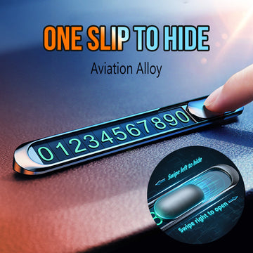 Suport afisaj numar de telefon pentru bord auto, metalic, cifre fluorescente, parcare, oprire temporara - SoareOnline