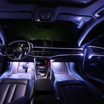 Banda LED Neon auto RGB cu 7 Culori, Alimentare USB pentru Lumini Interioare 5m