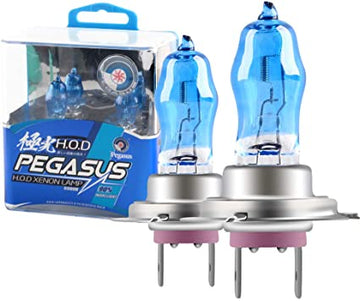 Set 2 becuri auto H7 cu halogen Skyline, lumina alba 12V, 100W pro