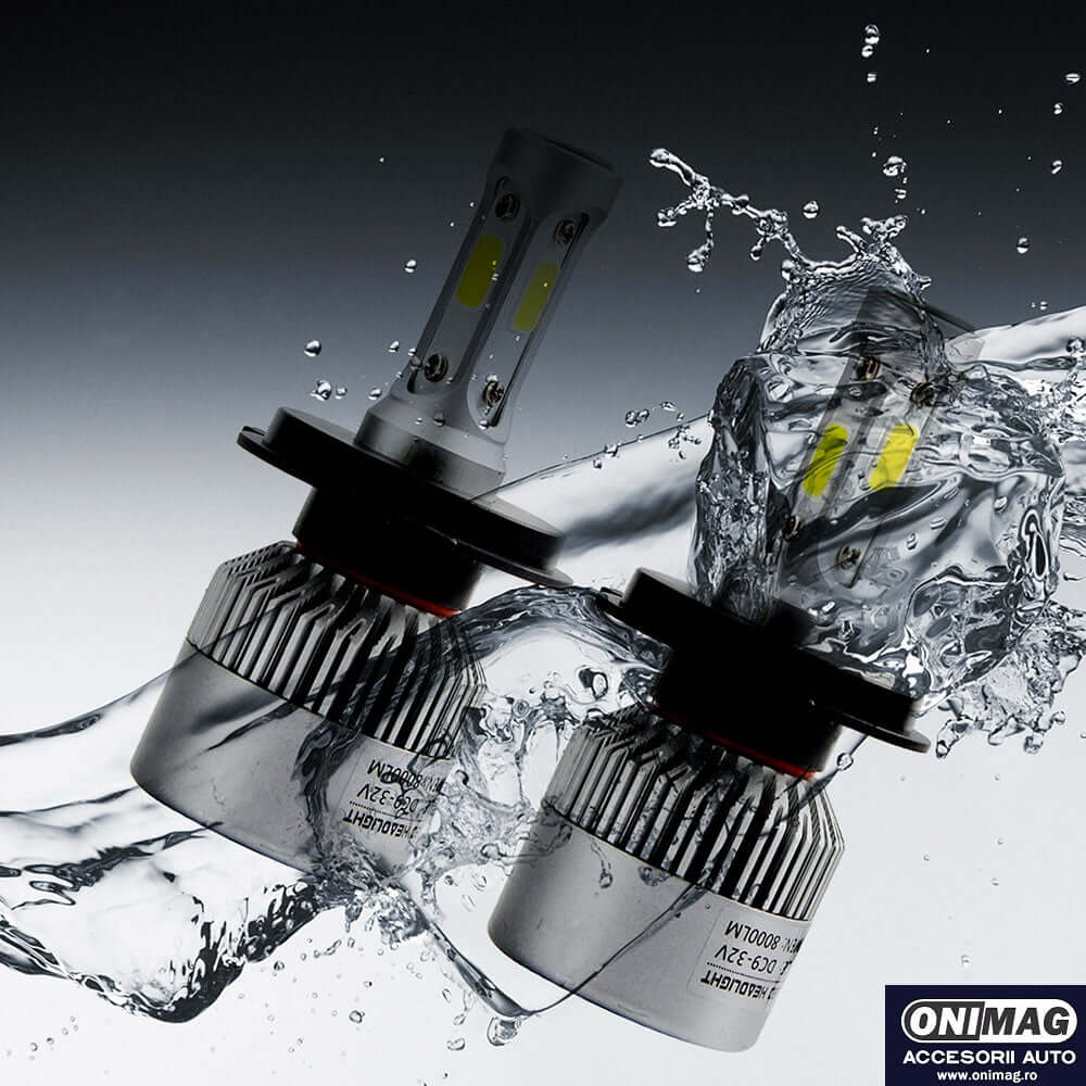 Set 2 LED-uri Auto H1 6500K 72w8000 lumeni