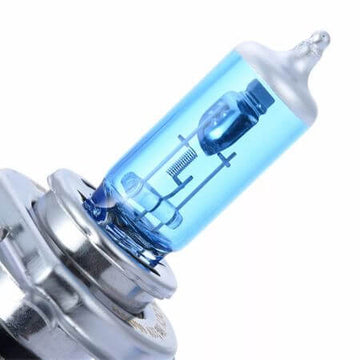 Set 2 becuri auto H4 cu halogen Skyline, lumina alba 12V, 100W pro