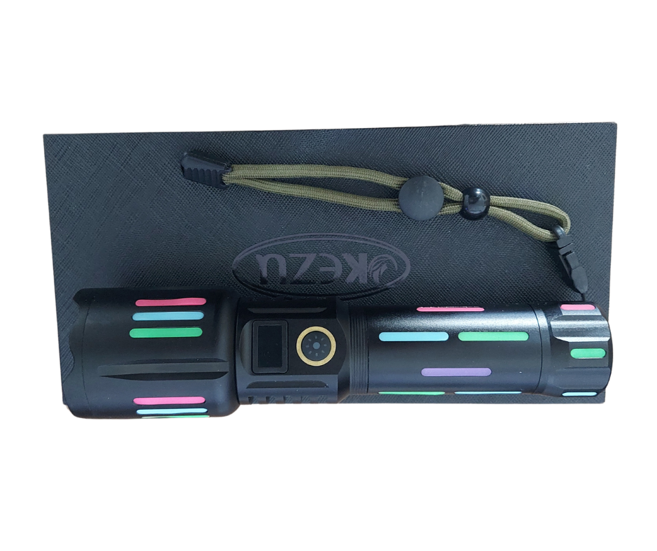 Lanterna tactica profesionala 6500lm, 26650mah baterie, afiseaza nivelul bateriei, incarcare tip-C, Zoom - SoareOnline