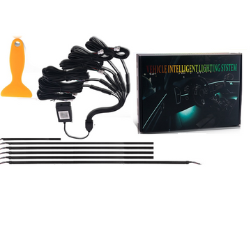 Neon Lumină ambientală Interior acrilic LED RGB 6in1 cu aplicatie si 7 Moduri de lumini