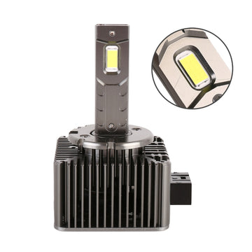 Becuri LED Xenon D1S, 120W, 20000 Lumen, Canbus Plug&Play, Set 2 Bucati, Ventilator si Tija Racire din Cupru, 30000 Ore, Fara Eroare, IP68, SOARE®