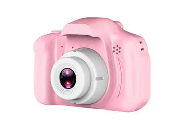 Aparat Foto Digital pentru Copii cu Card MicroSD 8GB Inclus Gratuit Roz