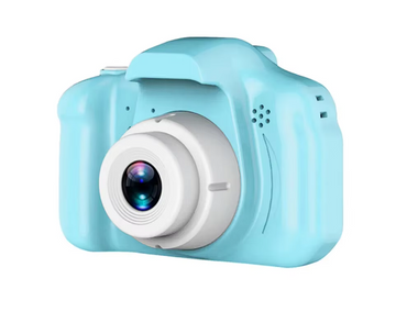 Aparat Foto Digital pentru Copii cu Card MicroSD 8GB Inclus Gratuit Albastru