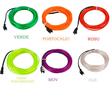 Neon Lumina Ambientala Auto 2M Verde Fosforescent