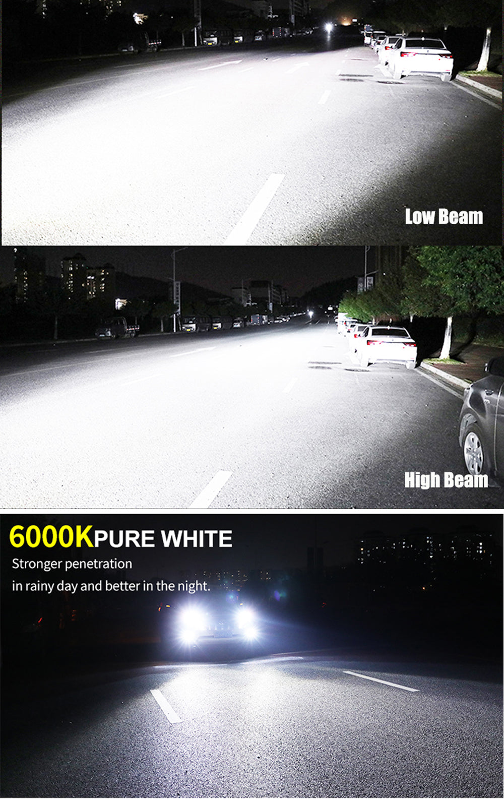 Set 2 becuri LED H7 T55 mini, 180W, Canbus, 60mm, fara eroare, 23000Lm, 6000K, +400% - SoareOnline