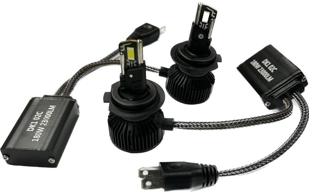 Set 2 becuri LED H7 T55 mini, 180W, Canbus, 60mm, fara eroare, 23000Lm, 6000K, +400% - SoareOnline
