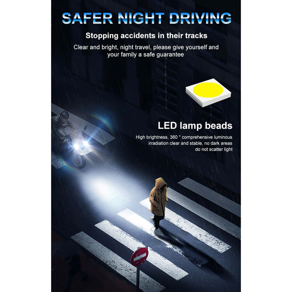 Bec Led H4 cu doua faze 3030 61 SMD temperatura 6000k putere 160W