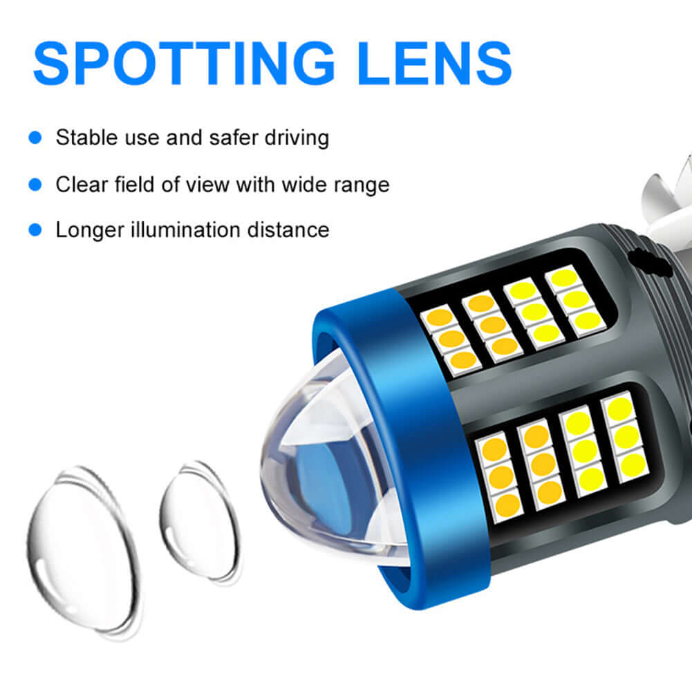 Bec Led H4 cu doua faze 3030 61 SMD temperatura 6000k putere 160W