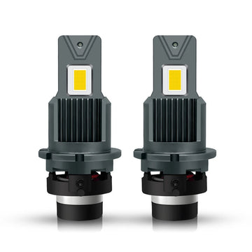 Set 2 Becuri LED Auto Premium, D2S/R 75W 10.000 Lumeni, pentru Faruri Cip CSP, Canbus, Radiator Aluminiu, Instalare Plug & Play, Durabilitate Mare, Culoare Alb 6500K