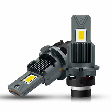 Set 2 Becuri LED Auto Premium, D2S/R 75W 10.000 Lumeni, pentru Faruri Cip CSP, Canbus, Radiator Aluminiu, Instalare Plug & Play, Durabilitate Mare, Culoare Alb 6500K