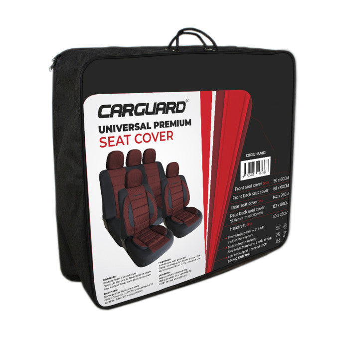 Huse universale premium pentru scaune auto rosu+negru - CARGUARD - SoareOnline