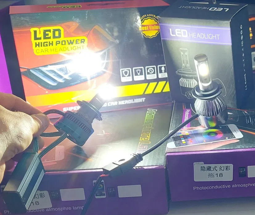 Set 2 becuri led auto V14 H7 40000lm 220w 6500k - SoareOnline