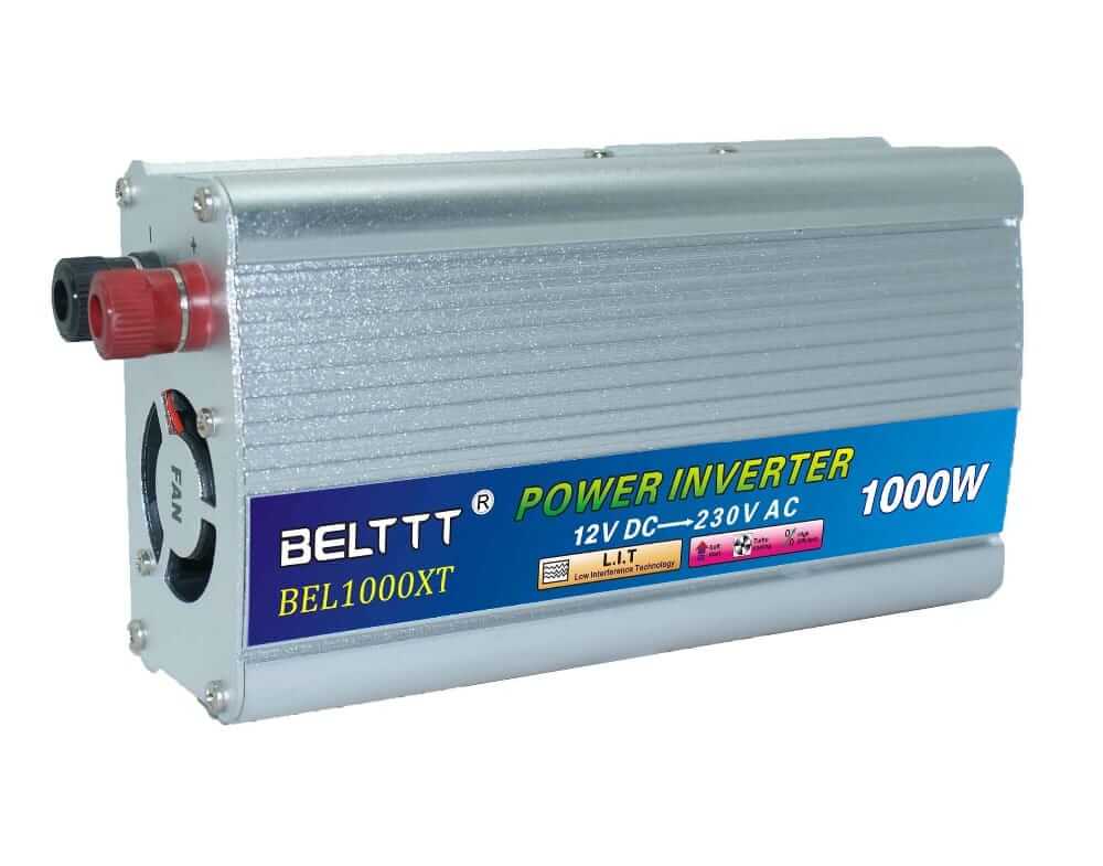 Invertor auto 1000W Belttt 12V – 230V AC, 220V BEL1000XT, sinus modificat