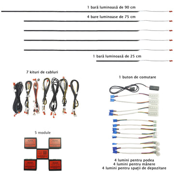 Kit lumini ambientale Profesionale RGB Dynamic - Carguard