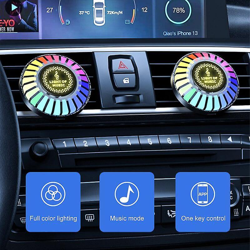 Lampa LED cu parfum și ritm pentru vehicule, culoarea luminii se va schimba in funcție de muzică sau sunet și vine impreună cu parfumul. F2
