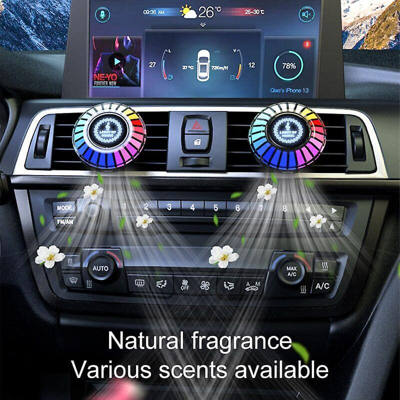 Lampa LED cu parfum și ritm pentru vehicule, culoarea luminii se va schimba in funcție de muzică sau sunet și vine impreună cu parfumul. F2