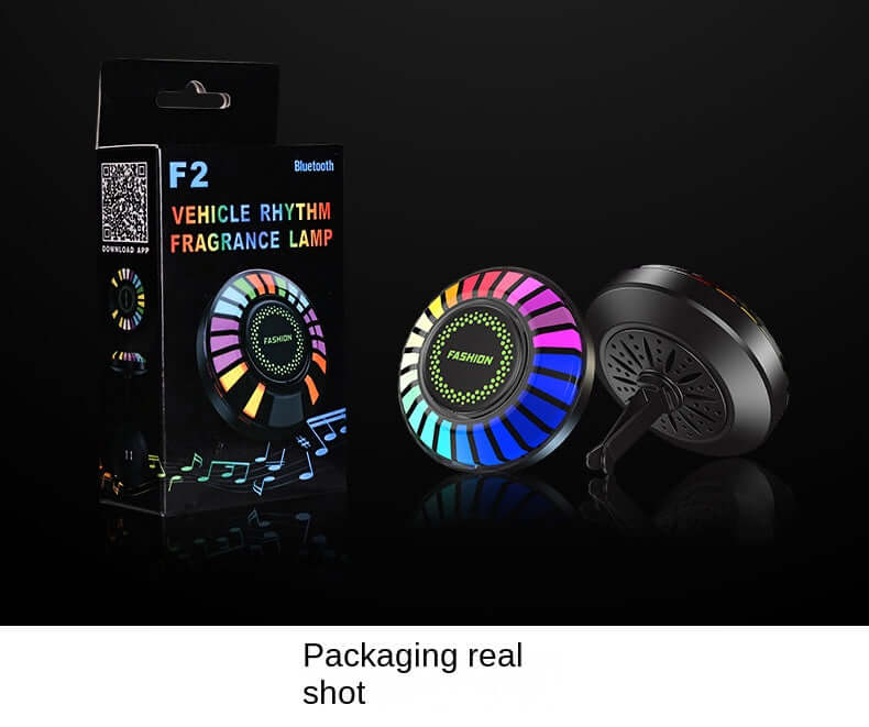 Lampa LED cu parfum și ritm pentru vehicule, culoarea luminii se va schimba in funcție de muzică sau sunet și vine impreună cu parfumul. F2