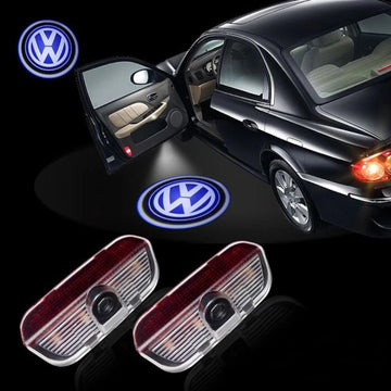 Set proiectoare Volkswagen cu LOGO VW LED pentru portiere Logourile led sunt dedicate Volkswagen Passat B6, B7 , Golf 5, 6, 7, Jetta, Tiguan, Sharan