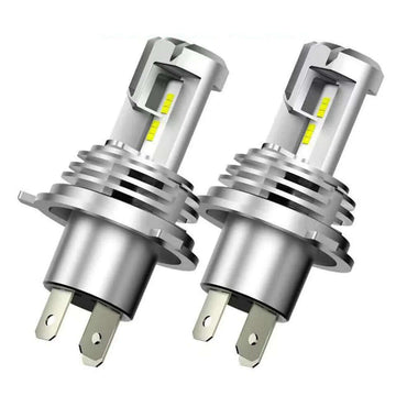 Becuri H4 led 55W, compatibil cu moto si Dacia Logan
