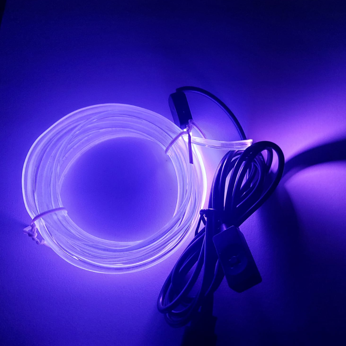 Banda LED Neon auto RGB cu 7 Culori, Alimentare USB pentru Lumini Interioare 5m