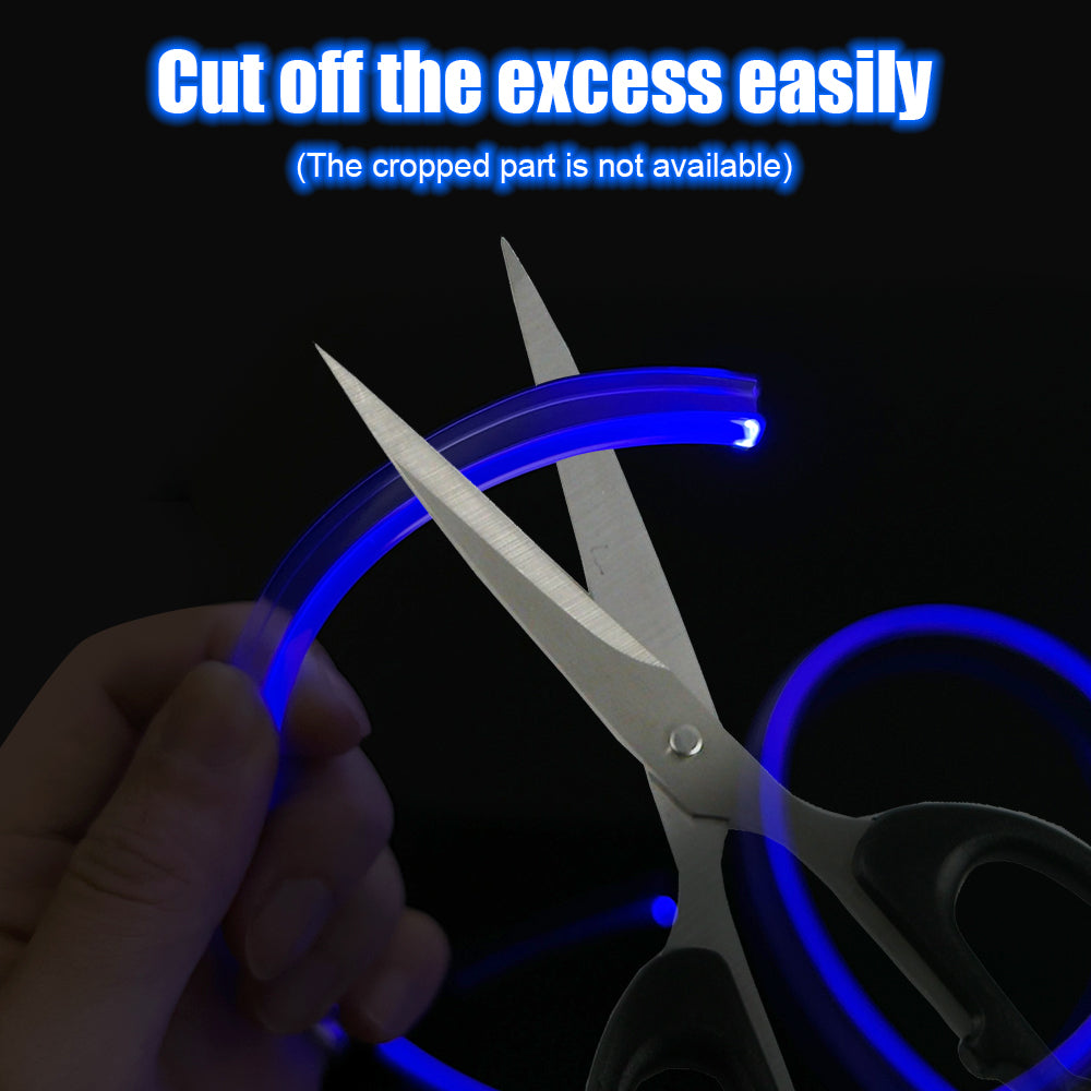 Banda LED Neon auto RGB cu 7 Culori, Alimentare USB pentru Lumini Interioare 5m