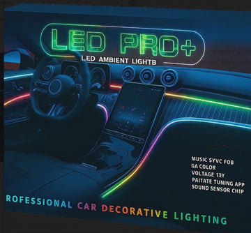 Lumini Ambientale LED interior RGB 18 in 1 Soare® Premium Fete usi, Bord, Manere, Podea, Control din aplicatie Bluetooth, Banda neon tip El Wire