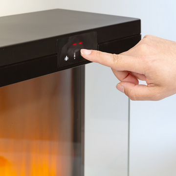 Șemineu electric - 1000/2000 W Bewello - încălzitor, radiator + LED - 37 x 22 x 56 cm