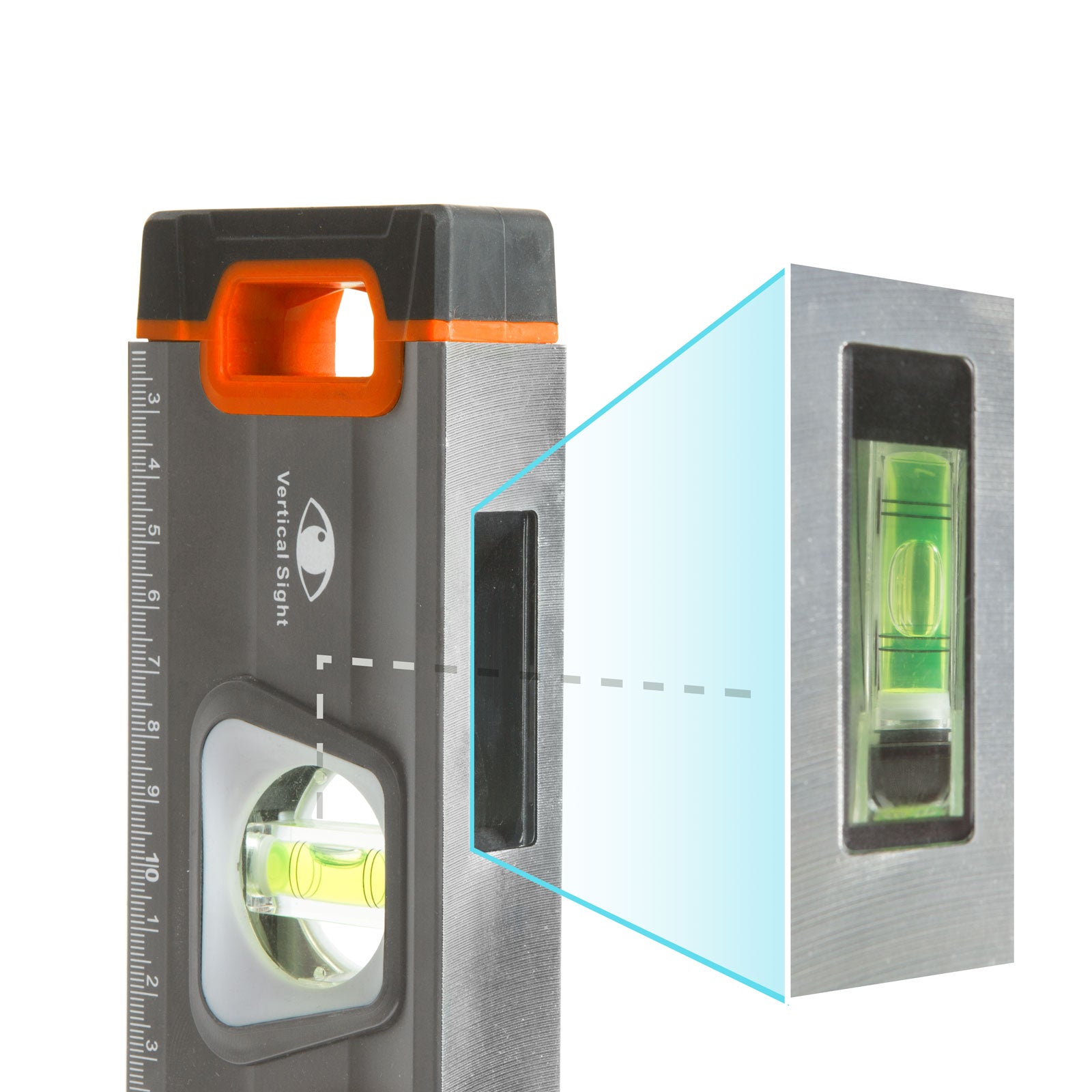 Handy - Nivelă - cu riglă şi boloboc cu oglindă, 600 mm