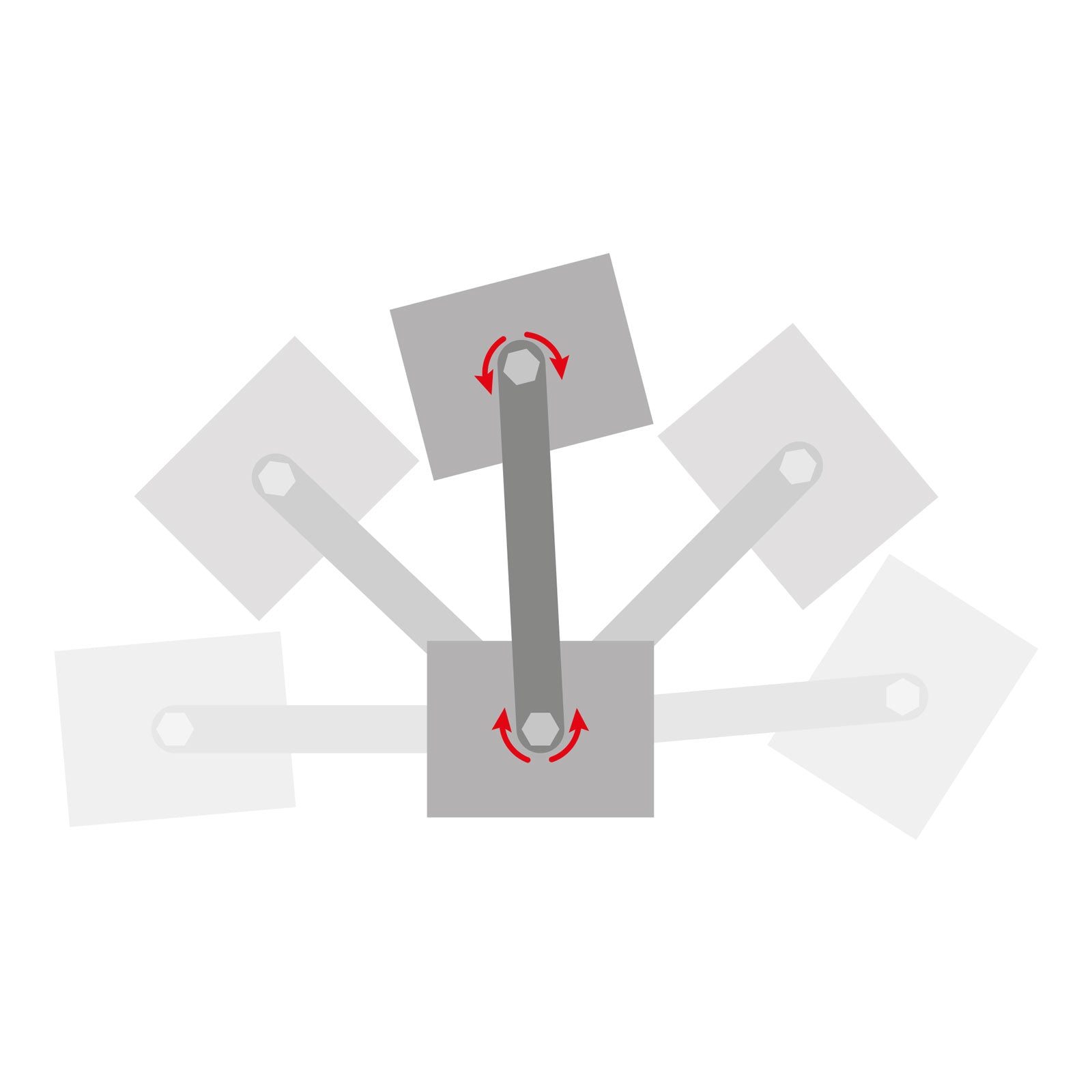 HANDY - Magnet de fixare dublu, articulat, pentru sudură - reglabil 360° - 22 kgf / magnet