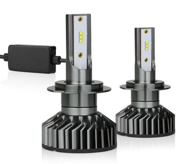 Becuri cu Led auto pentru faruri H7 super white F6 , DC 12-24V - 8000 Lumeni, IP67 6000k, led CSP