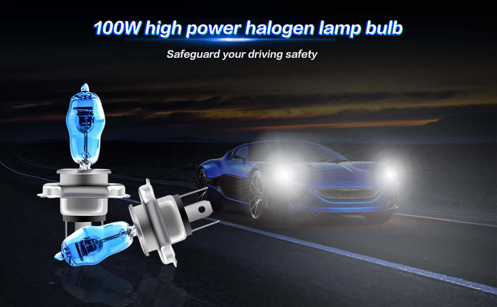 Set 2 becuri auto H7 cu halogen Pegasus, lumina alba 12V, 100W pro