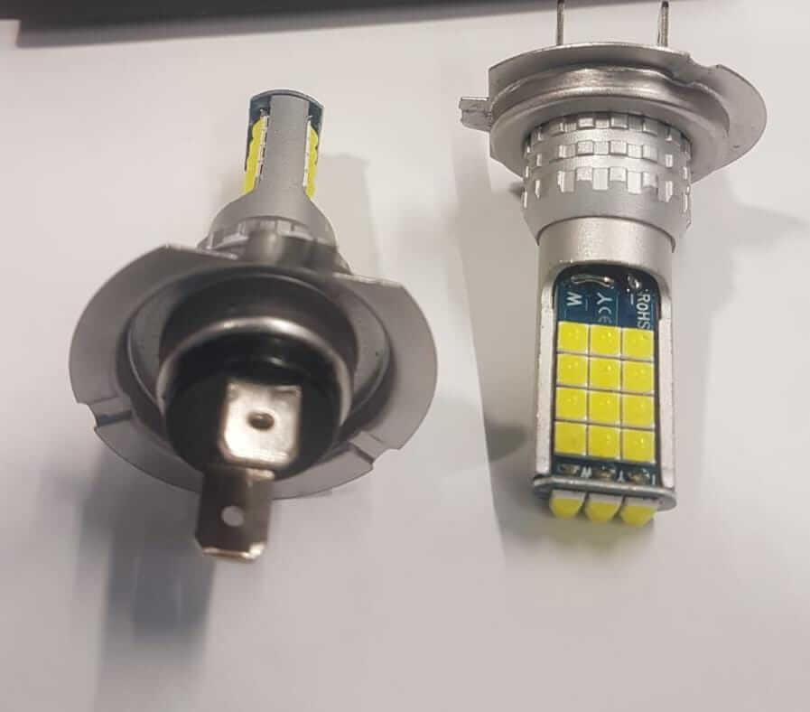 Set de 2 Becuri led H7, 3000LM, 3500k, lumini de ceata