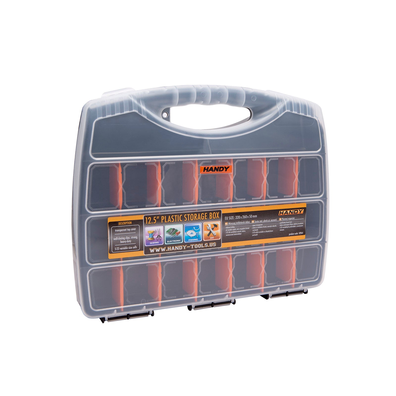 Geanta din plastic pentru accesorii 12.5" - 320 x 260 x 50 mm