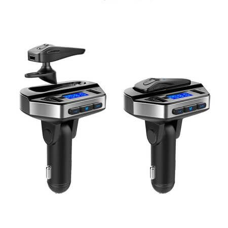 Modulator FM MP3 Player + handsfree cu casca bluetooth V4.2 V6