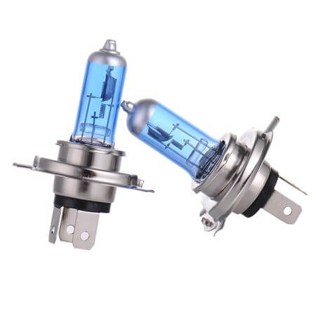 Set 2 becuri auto H4 cu halogen Skyline, lumina alba 12V, 100W pro
