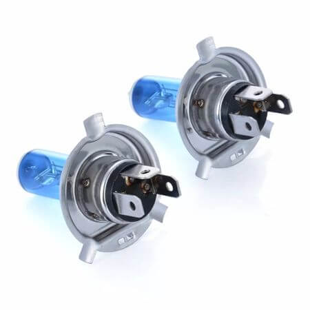 Set 2 becuri auto H4 cu halogen Skyline, lumina alba 12V, 100W pro